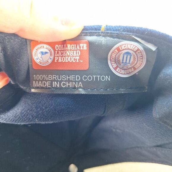 Pittsburgh Pitt Panthers Adjustable StrapBack Hat Cap Blue Gold NCAA Cotton - Picture 9 of 9